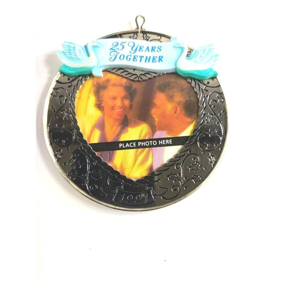 Hallmark Keepsake Ornament Twenty Five Years Together Photo Holder 1991 - Picture 1 of 6